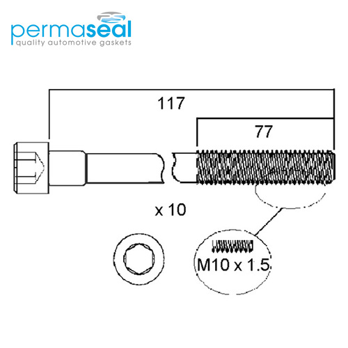 Head Bolt Set FOR NISSAN CR12DE CR14DE DOHC 16V HBS174
