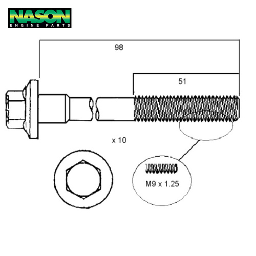 Head Bolt Set FOR Toyota Starlet EP70 EP71 EP81 Corolla II EL31 1E 1.0 2E 3E