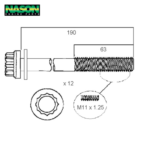 Head Bolt Set FOR Subaru Impreza Forester Liberty Outback Exiga EJ18 EJ20 EJ25