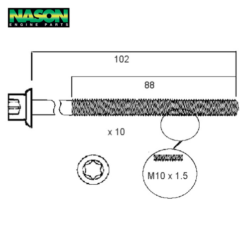 Head Bolt Set FOR FORD EYDE 1.8L SD 2.0L Zetec HBS043