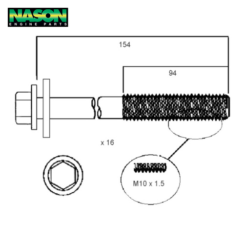 Head Bolt Set FOR FORD MAZDA AJ GY JAGUAR HBS066