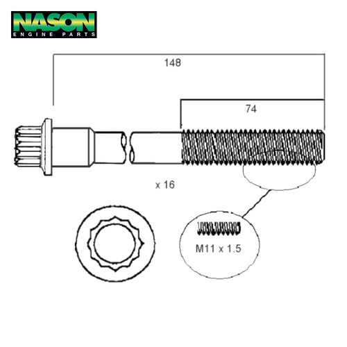 Head Bolt Set FOR Hyundai Sonata Santa Fe Tiburon Tucson Trajet Kia Carnival V6 