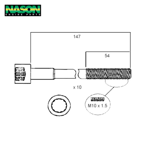 Head Bolt Set FOR TOYOTA 1ZZ-FE DOHC 16V HBS089
