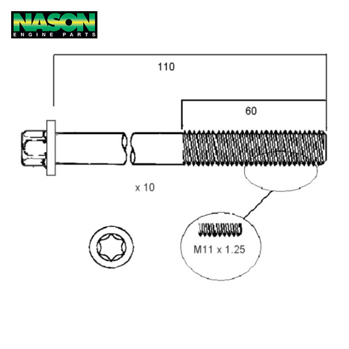 Head Bolt Set FOR HOLDEN C20XE HBS102