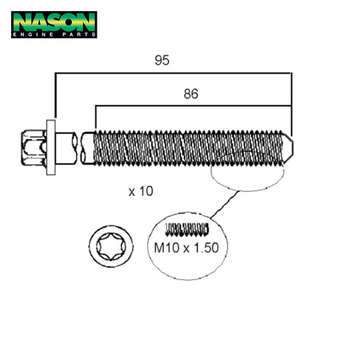 Head Bolt Set FOR BMW M40 42 43 44 HBS123