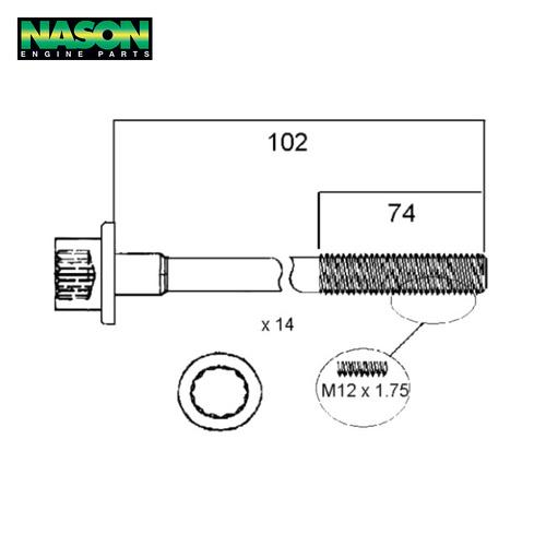 Head Bolt Set FOR MECEDES M103 SERIES SOHC 12V HBS132