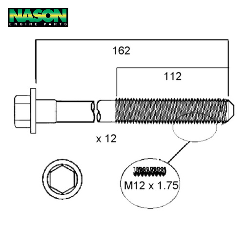 Head Bolt Set FOR VOLVO B5252 B5254 DOHC 5 CYL HBS147