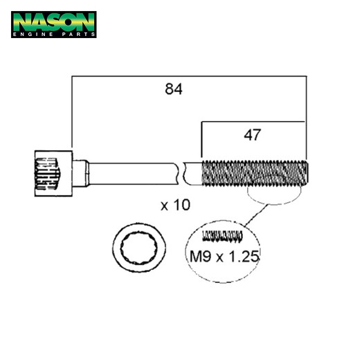 Head Bolt Set FOR Daihatsu K3-VE DOHC 16V HBS158
