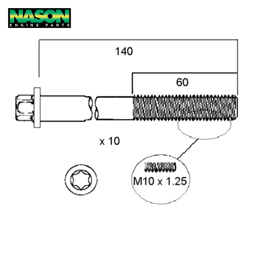 Head Bolt Set FOR HOLDEN Z16SE 2002 2005 HBS162