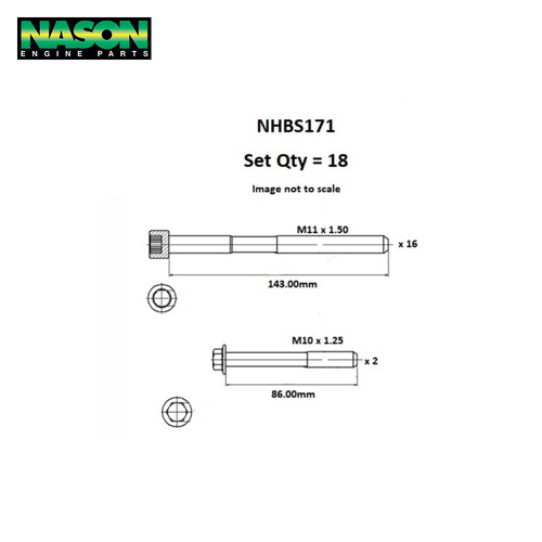 Head Bolt Set FOR TOYOTA 1GR-FE 2GR-FE V6 DOHC NHBS171