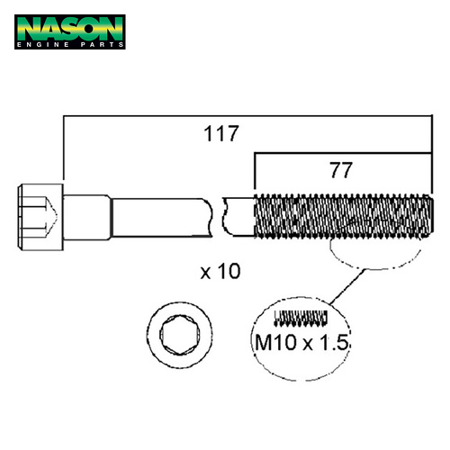 Head Bolt Set FOR NISSAN CR12DE CR14DE DOHC 16V HBS174