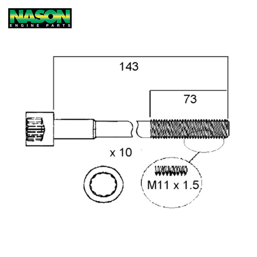 Head Bolt Set FOR TOYOTA 2AZ-FE 1AZ-FSE DOHC 16V HBS178