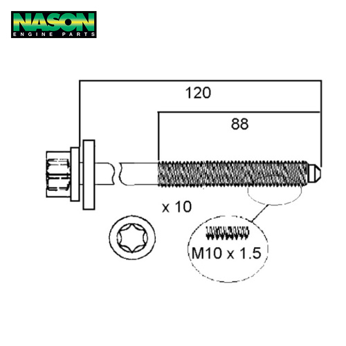 Head Bolt Set FOR Volkswagen AEH AKL APK AQY AVU HBS187
