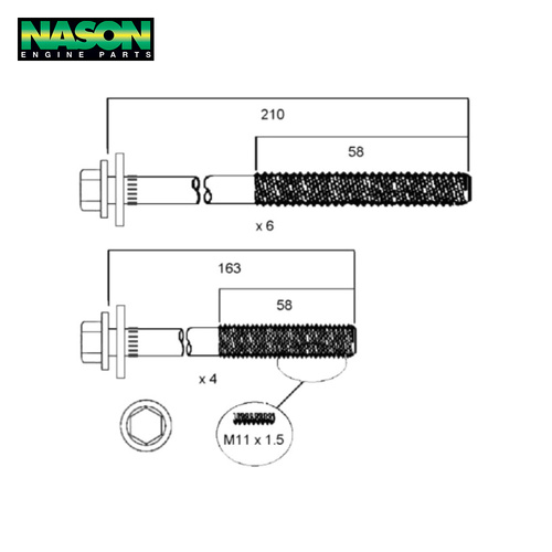 Head Bolt Set FOR Chrysler USA ECB SOHC 16V HBS203