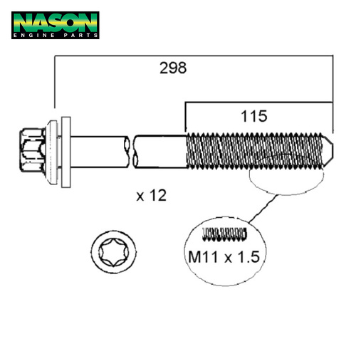 Head Bolt Set FOR ROVER LANDROVER 10P SOHC 10V HBS210