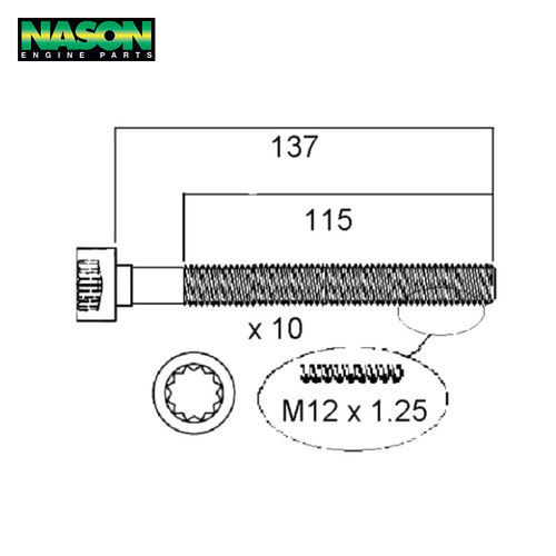 Head Bolt Set FOR AUDI CAAC CAGA VOLKS CCHA CDBA HBS221