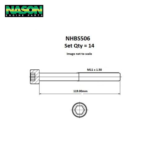 Head Bolt Set FOR NISSAN CD20 DIESEL NHBS506