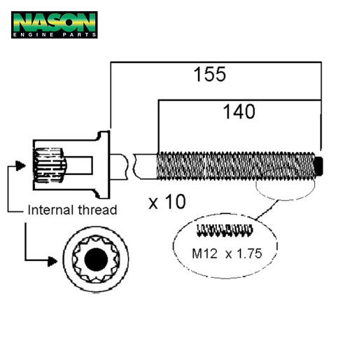 Head Bolt Set FOR Volkswagen Dodge Jeep Chrysler HBS188