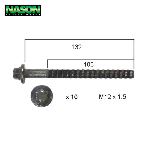 Head Bolt Set FOR NISSAN M9R DOHC 16V HBS253