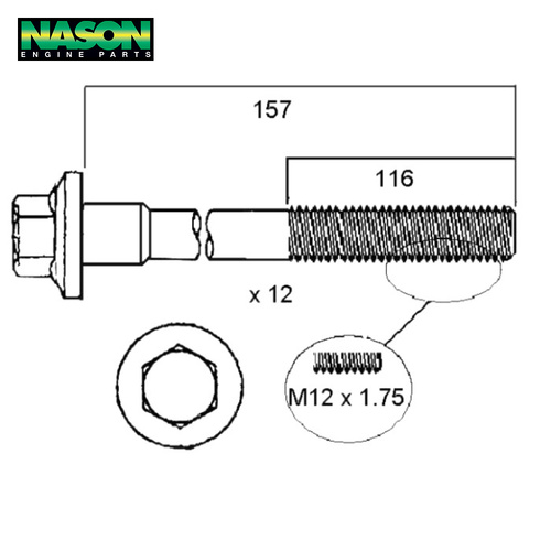 Head Bolt Set FOR VOLVO B5252 B5254 DOHC 5 CYL HBS146