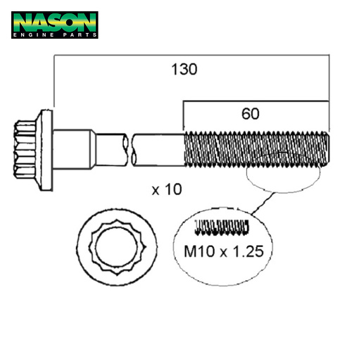 Head Bolt Set FOR Mazda ZY VVT DOHC 16V FI HBS189