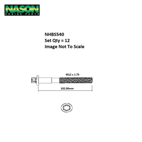 Head Bolt Set FOR MERCEDES OM612 NHBS540