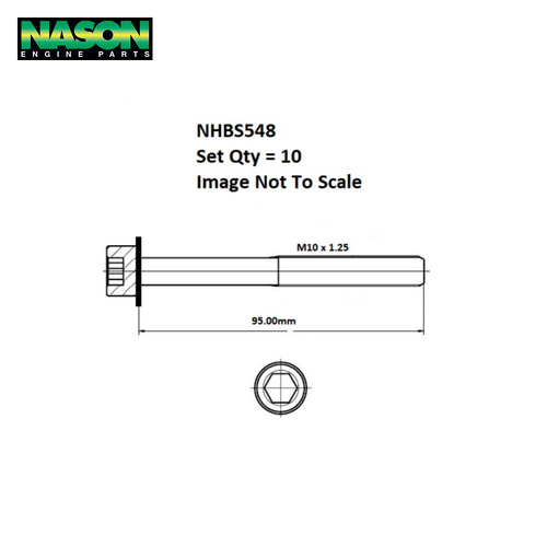 Head Bolt Set FOR HYUNDAI G4CR NHBS548