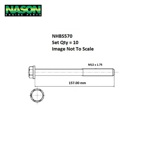 Head Bolt Set FOR VOLVO B4204S B4184 NHBS570