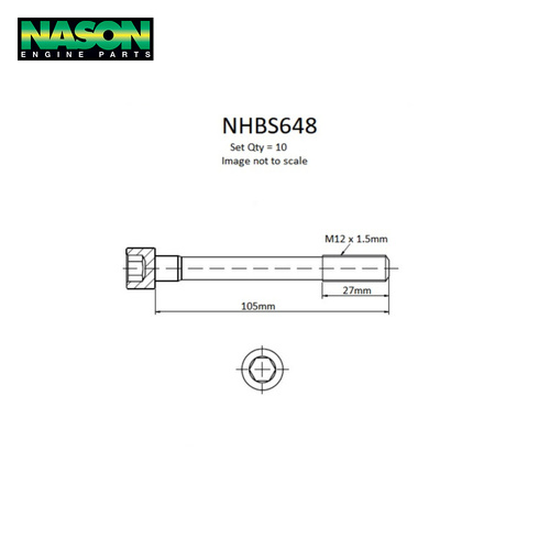 Head Bolt Set FOR MITSUBISHI 4G63 4G64 12MM NHBS648