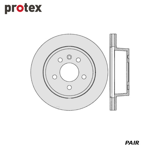 ULTRA DISC ROTOR REAR FOR FORD XE XF 82 DR109 (PAIR)