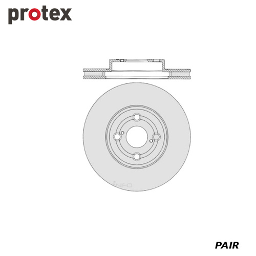 ULTRA DISC ROTOR FOR TOYOTA COROLLA SPORTIVO DR12389 (PAIR)