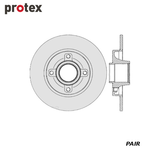 ULTRA DISC ROTOR REAR FOR PEUGEOT 307 DR12543 (PAIR)