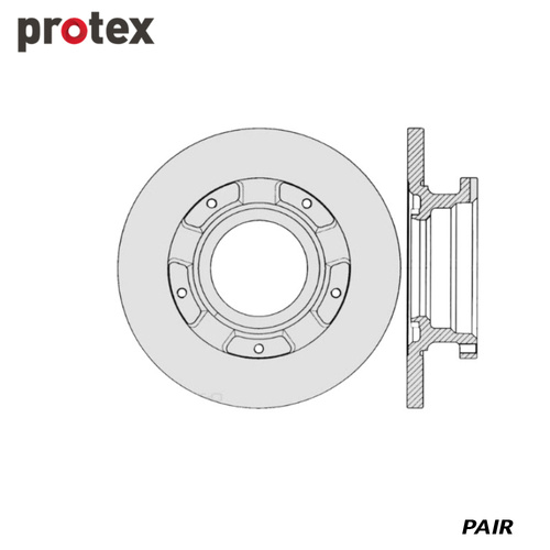 ULTRA DISC ROTOR FOR FORD TRANSIT RWD DR12618 (PAIR)