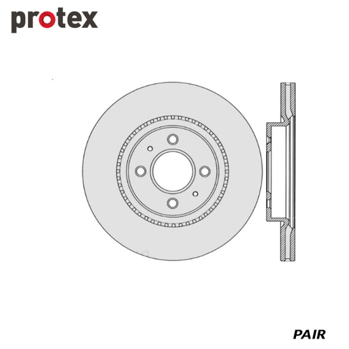 ULTRA DISC ROTOR FRONT FOR KIA RIO UB DR12874 (PAIR)
