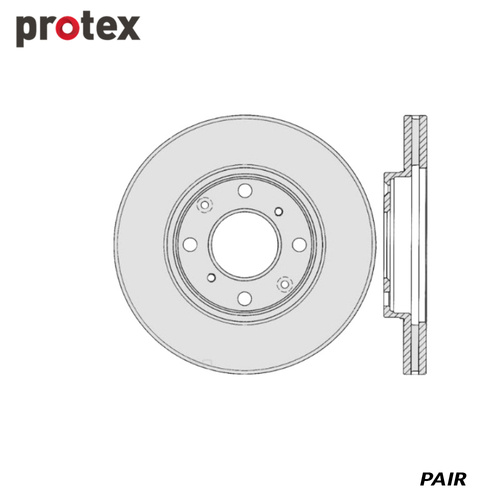 ULTRA DISC ROTOR FRONT FOR HONDA JAZZ 2.3L DR2504 (PAIR)