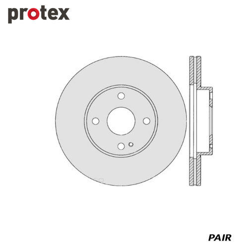 ULTRA DISC ROTOR FOR FORD LASER/MAZDA DR533 (PAIR)