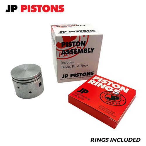 Piston & Ring Set +020" FOR Douglas TS CW SW 1925 348cc 350 Twin Cylinder