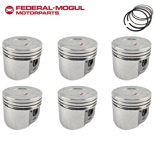 Dish Top Piston & Ring Set STD FOR Holden HQ HJ HX HZ Torana 1971-1980 202 Red