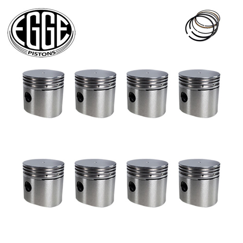 Flat Top Piston & Ring Set +040" FOR Ford Flathead 221 V8 3 1/16" 21 Stud 32-36