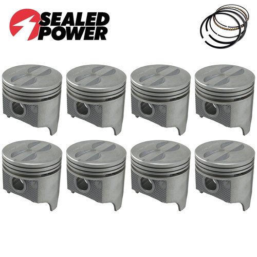 Flat Top Piston & Ring Set +040" FOR Chevrolet 283 Small Block V8 1957-1967