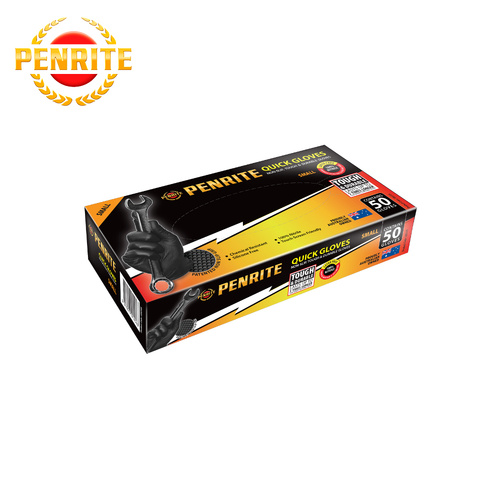 Penrite Quick Gloves Disposable Non-Slip Nitrile Small 50Pk LQG50S