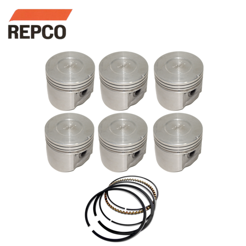 Dish Top Piston & Ring Set STD FOR Holden Torana GTR-XUI 6 Cylinder 202 Red