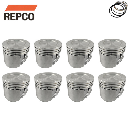 Dish Top Piston & Ring Set STD FOR Holden 308 5.0L Red Blue Black V8 1969-1988