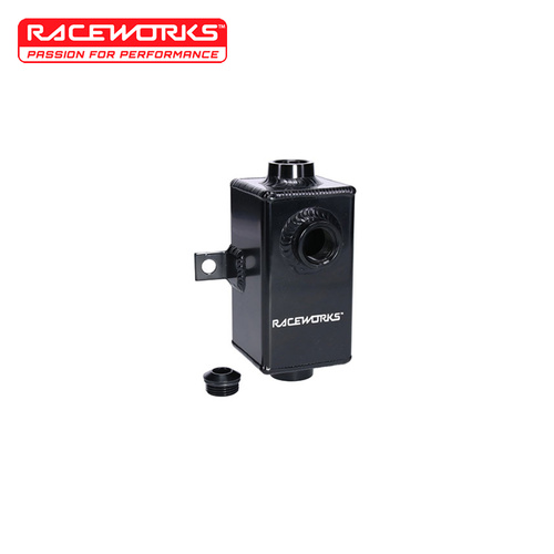 Raceworks Aluminium Catch Can with Plug 0.5L Black ALY-130BK