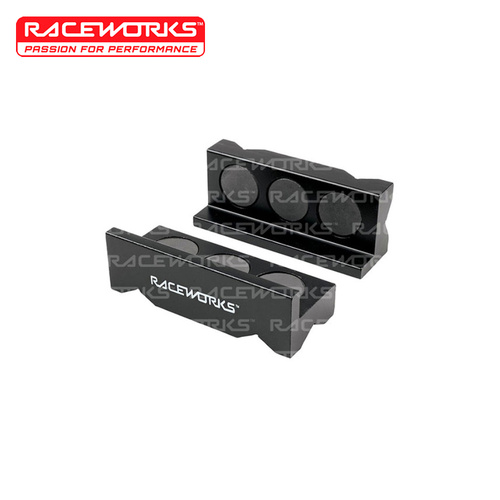 Raceworks Billet Aluminium Vice Jaws (black) RWT-002BK