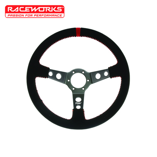 Raceworks 350mm Suede Steering Wheel Orange VPR-197OR