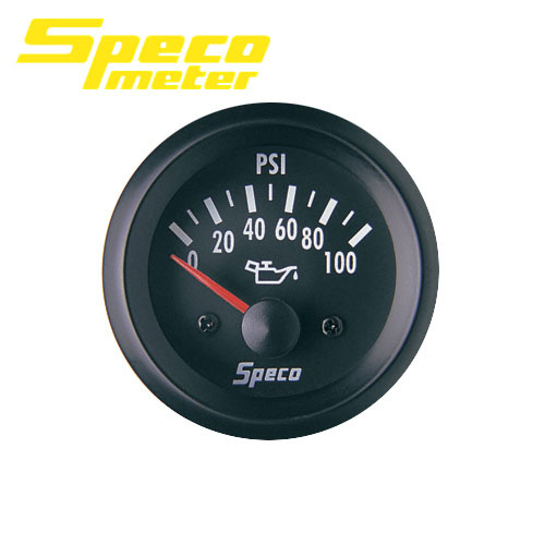 Speco Electrical Oil Pressure Gauge & Sender 2" 0-100 PSI Street Series 523-16
