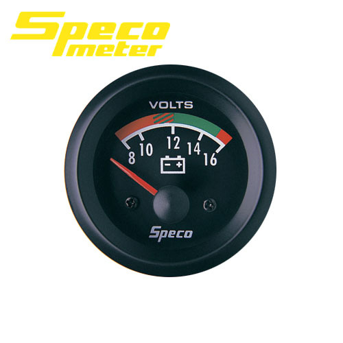 Speco Voltmeter Volt Gauge 2" 8-16 Volts Street Series 523-22