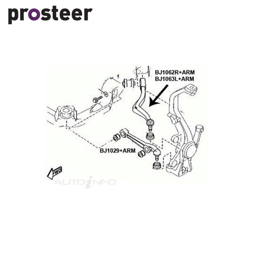 Front Lower LH Control Arm FOR Mazda 6 GG MPS GG 02-08 BJ1063L-ARM