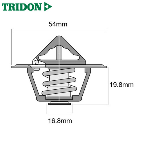 Tridon TT2023-180 High Flow Thermostat 180F 82C 54mm Diameter